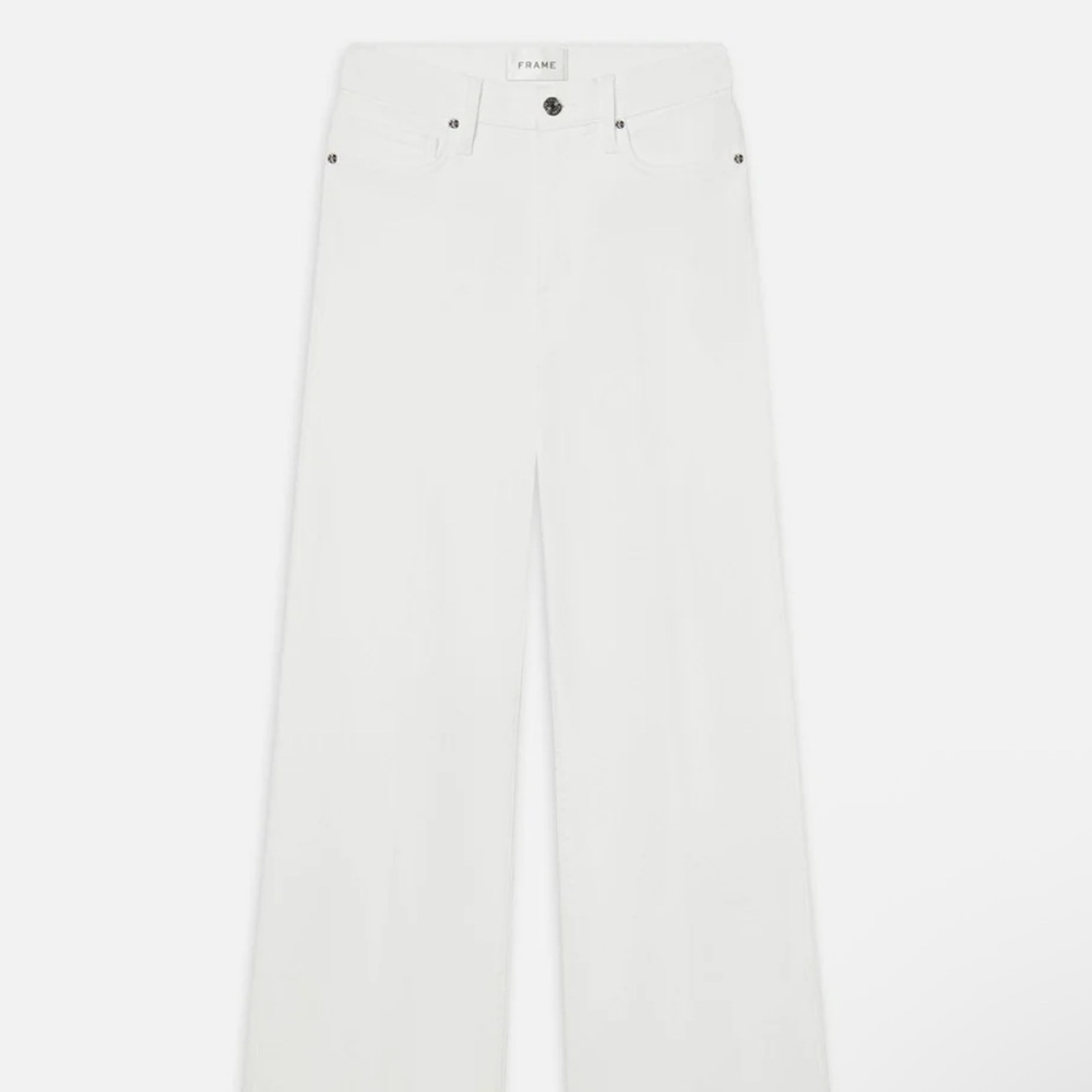 FRAME Le Palazzo Raw Hem Wide Leg Jeans